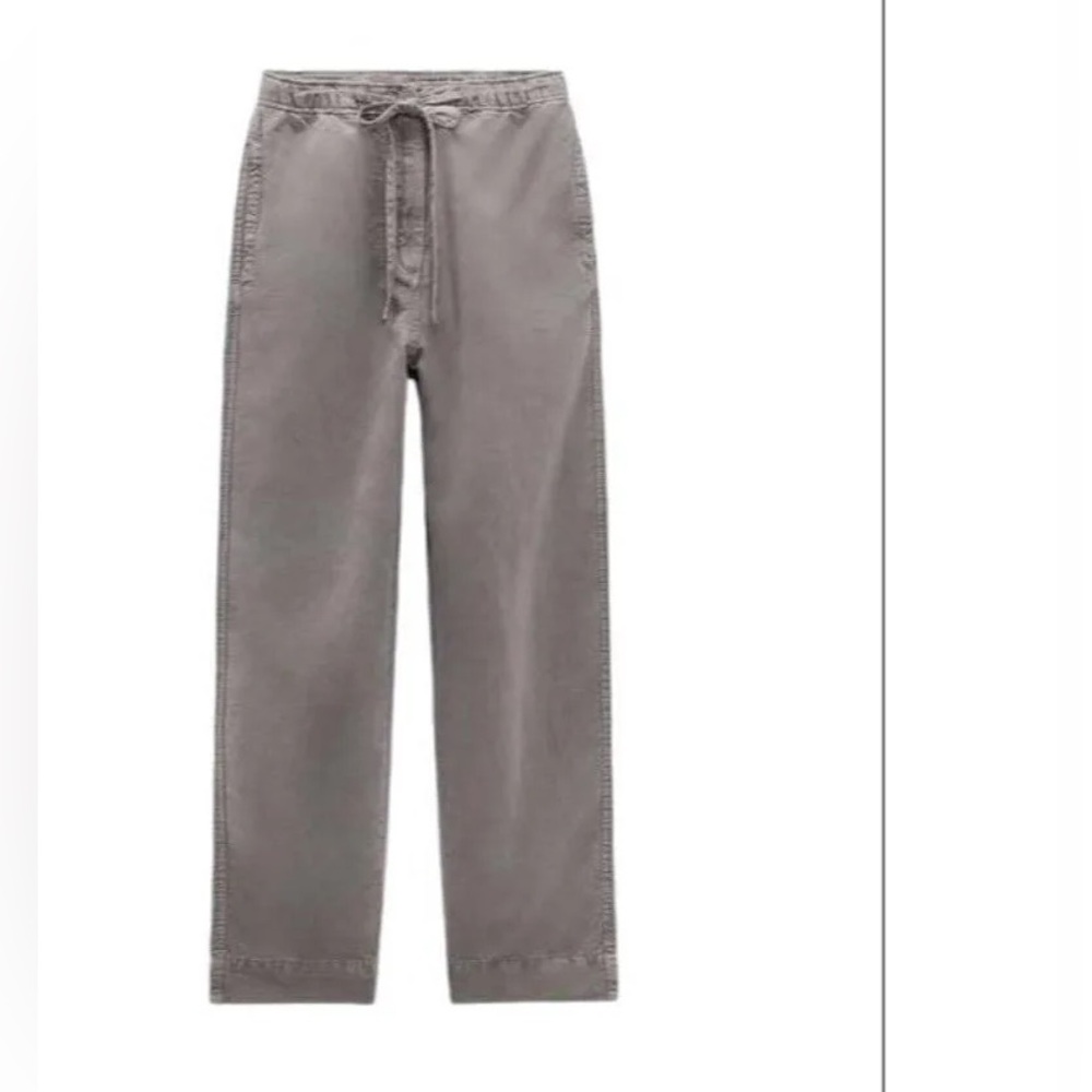 ISO: Zara linen blend barrel pants in grey, size L OR XL